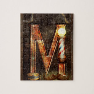 Steampunk - Alphabet - M is voor Mustache Legpuzzel