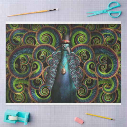 Steampunk -  als pauw tissuepapier (Craft)