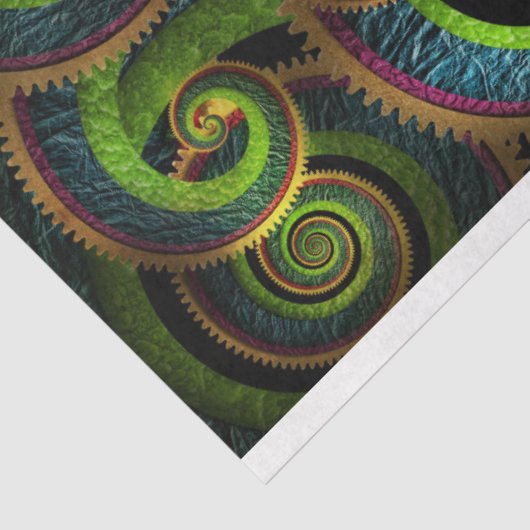 Steampunk -  als pauw tissuepapier (Detail)