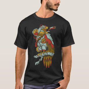 Steampunk American Eagle Vogelvogelfantasie Lees T-shirt