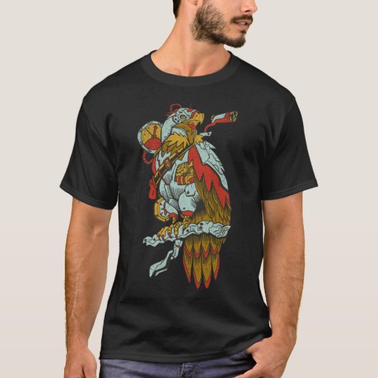 Steampunk American Eagle Vogelvogelfantasie Lees T-shirt (Voorkant)