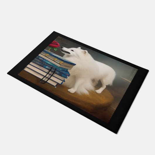 Steampunk American Eskimo dog Mat (Schuin)