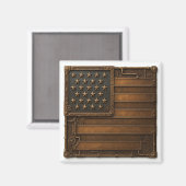 Steampunk American Flag. Magneet (Voorkant / Achterkant)