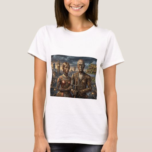 Steampunk American Gothic: Londen - Dames T-Shirt (Voorkant)