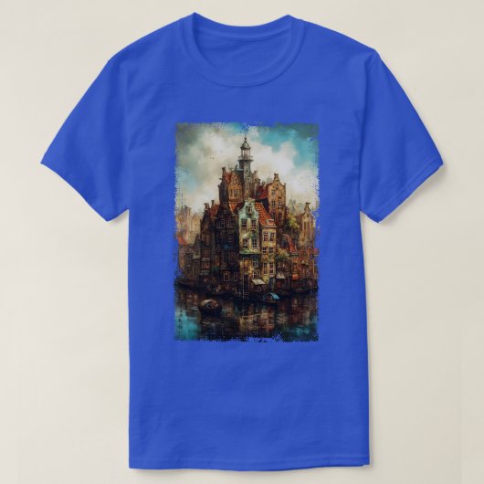 Steampunk Amsterdam Skyline 1 T-shirt (Design voorkant)