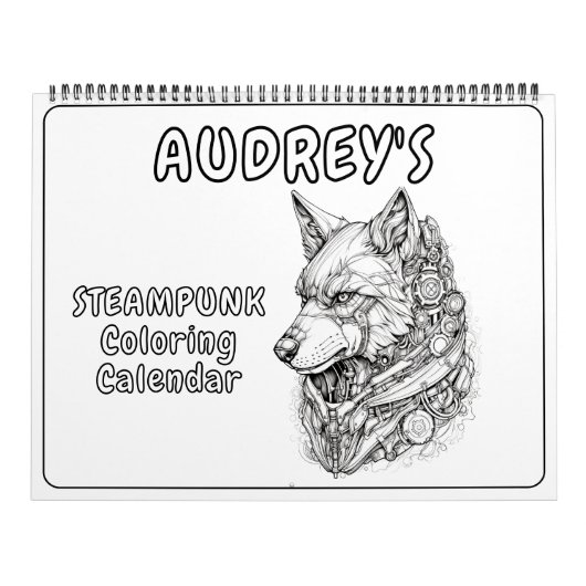 Steampunk Animals Coloring Calendar Kalender (Hoes)