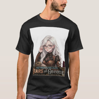 Steampunk Anime Meisje Streetwear - Aether Punk El T-shirt