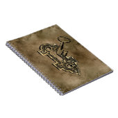 Steampunk Antiek Victoriaans sleutelslot Notitieboek (Rechterzijde)
