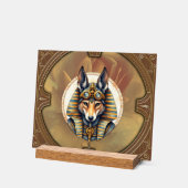 Steampunk Anubis Fox Portrait Acryl Bord (Hoek)