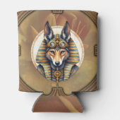 Steampunk Anubis Fox Portrait Blikjeskoeler (Achterkant)