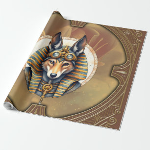 Steampunk Anubis Fox Portrait Cadeaupapier