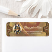 Steampunk Anubis Fox Portrait Etiket (Insitu)