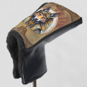 Steampunk Anubis Fox Portrait Golfheadcover (3/4 voorkant)
