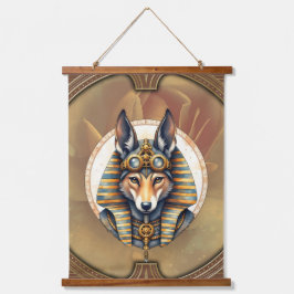 Steampunk Anubis Fox Portrait Hangend Wandkleed