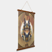 Steampunk Anubis Fox Portrait Hangend Wandkleed (Gebogen)