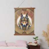 Steampunk Anubis Fox Portrait Hangend Wandkleed (Slaapkamer)