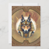 Steampunk Anubis Fox Portrait Kaart (Achterkant)