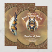 Steampunk Anubis Fox Portrait Kaart (Voorkant / Achterkant)