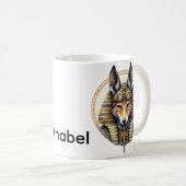 Steampunk Anubis Fox Portrait Koffiemok (Voorkant rechts)