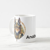 Steampunk Anubis Fox Portrait Koffiemok (Voorkant links)