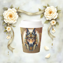 Steampunk Anubis Fox Portrait Papieren Bekers