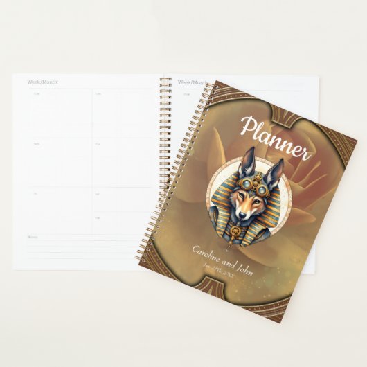 Steampunk Anubis Fox Portrait Planner (Display)