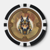 Steampunk Anubis Fox Portrait Poker Chips (Voorkant)