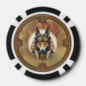 Steampunk Anubis Fox Portrait Poker Chips (Achterkant)