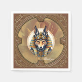 Steampunk Anubis Fox Portrait Servet (Voorkant)