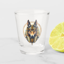 Steampunk Anubis Fox Portrait Shot Glas