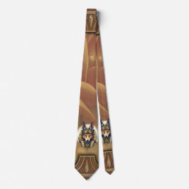 Steampunk Anubis Fox Portrait Stropdas