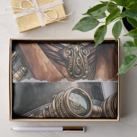Steampunk Ape Waterverf Art Tissuepapier (Geschenk)