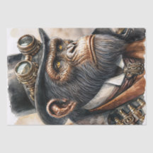 Steampunk Ape Waterverf Art