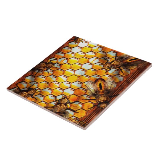 Steampunk - Apiary - De korf Tegeltje (Zijkant)