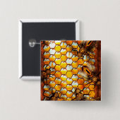 Steampunk - Apiary - De korf Vierkante Button 5,1 Cm (Voorkant /achterkant)