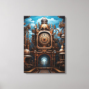 Steampunk Art Canvas Art Afdruk