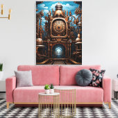Steampunk Art Canvas Art Afdruk (Insitu (Woonkamer))