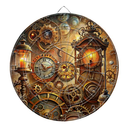 Steampunk Art Dartboard Dartbord (Voorkant)