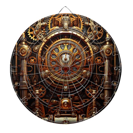 Steampunk Art Dartboard Dartbord (Voorkant)