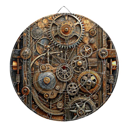 Steampunk Art Dartboard Dartbord (Voorkant)