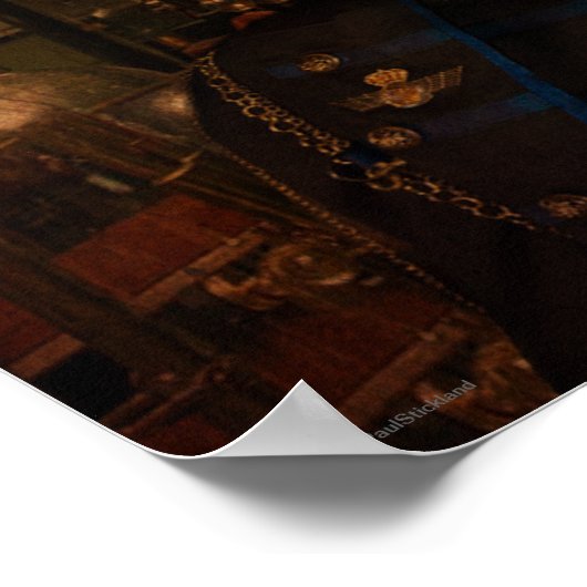 Steampunk Art - Fantasy Inventor Kapitein Sean Poster (Hoek)