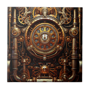 Steampunk Art Keramische Tegel Tegeltje