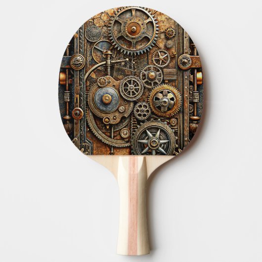 Steampunk Art Ping Pong Paddle Tafeltennisbatje (Voorkant)