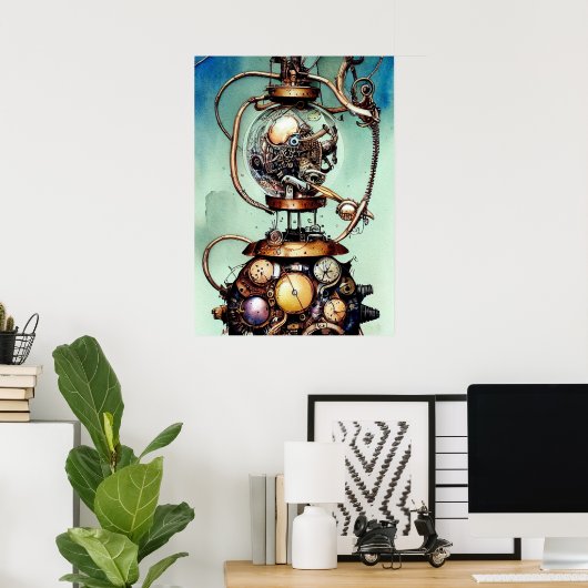 Steampunk Art Poster (Thuiskantoor)