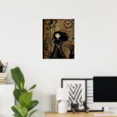 Steampunk Art Poster - Geen angst voor vliegen (Thuiskantoor)