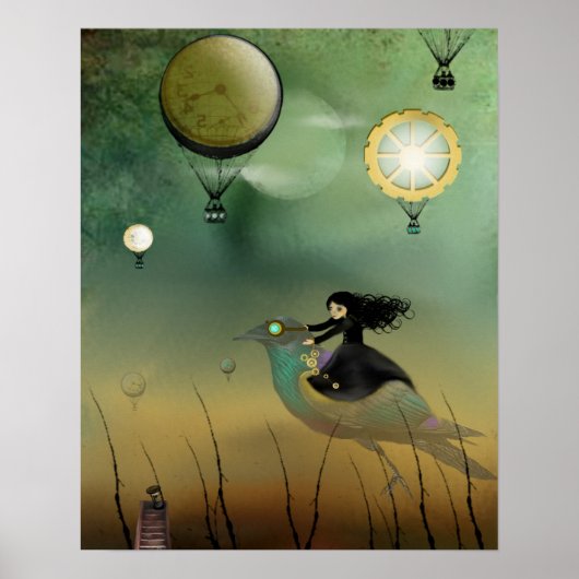 Steampunk Art Poster - Steampunk Flight (Voorkant)