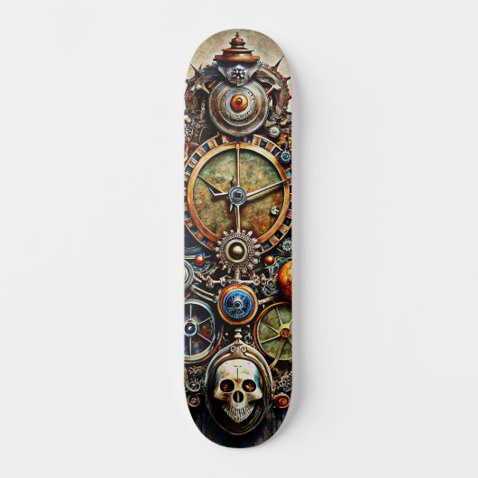Steampunk Art Skateboard (Voorkant)
