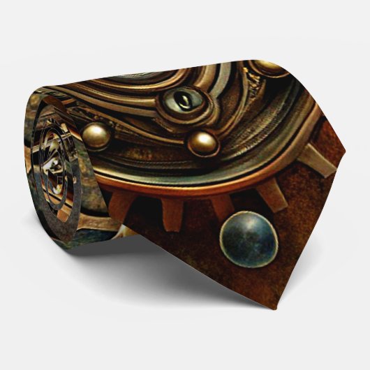 Steampunk Art Stropdas (Opgerold)