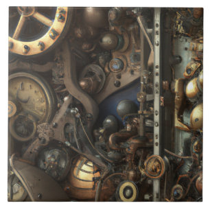 Steampunk Art Tile Tegeltje