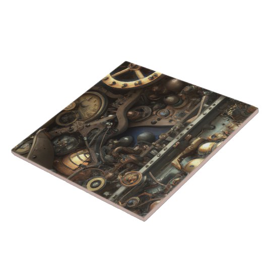 Steampunk Art Tile Tegeltje (Zijkant)